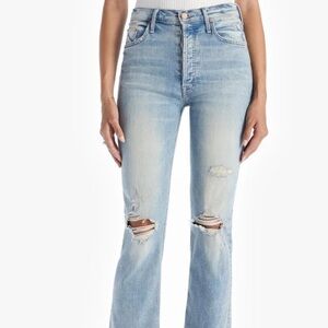NWOT MOTHER The Tripper Light Blue with slight Flare Jeans